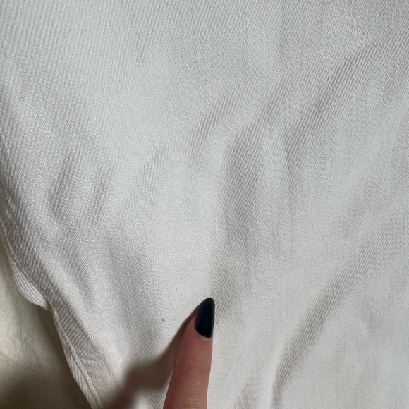 Citizens of Humanity White Distressed Crossed Ankle Jeans Size 26 - Picture 2 of 5